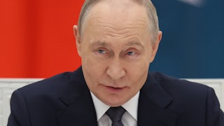 Russian President Vladimir Putin speaking