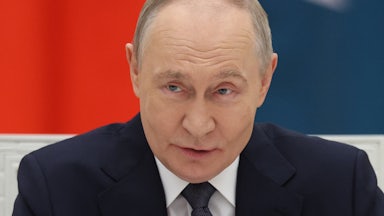 Russian President Vladimir Putin speaking