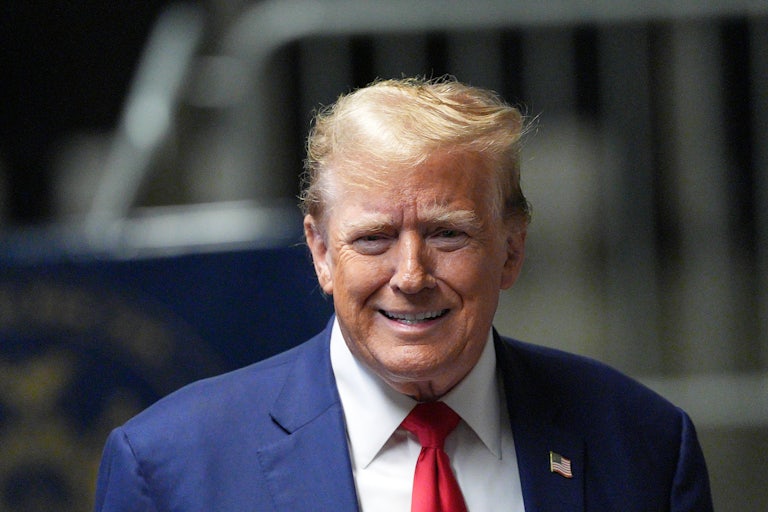 Donald Trump smiles