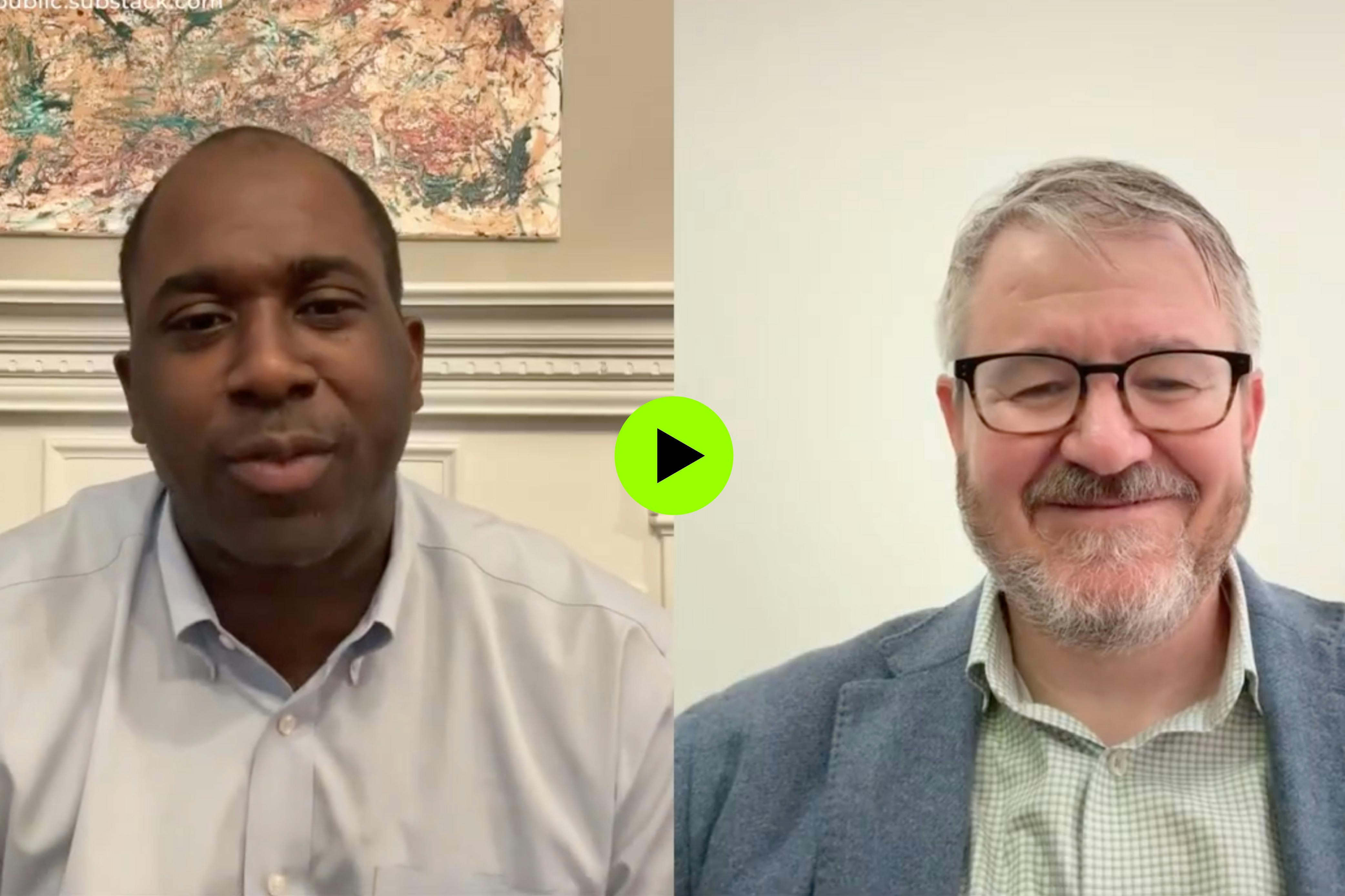 Screenshot from video interview 