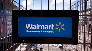 A Walmart shopping cart