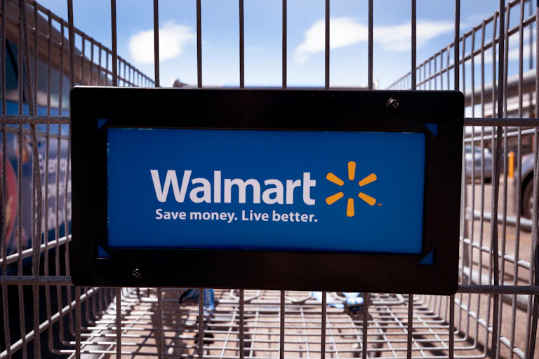 A Walmart shopping cart