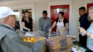 Volunteers on Martha's Vineyard set up shop to help Venezuelan migrants sent to the island under false pretenses.