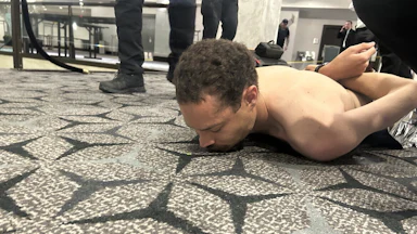 Cole Allen being restrained after the incident at the White House Correspondents’ Dinner on April 25