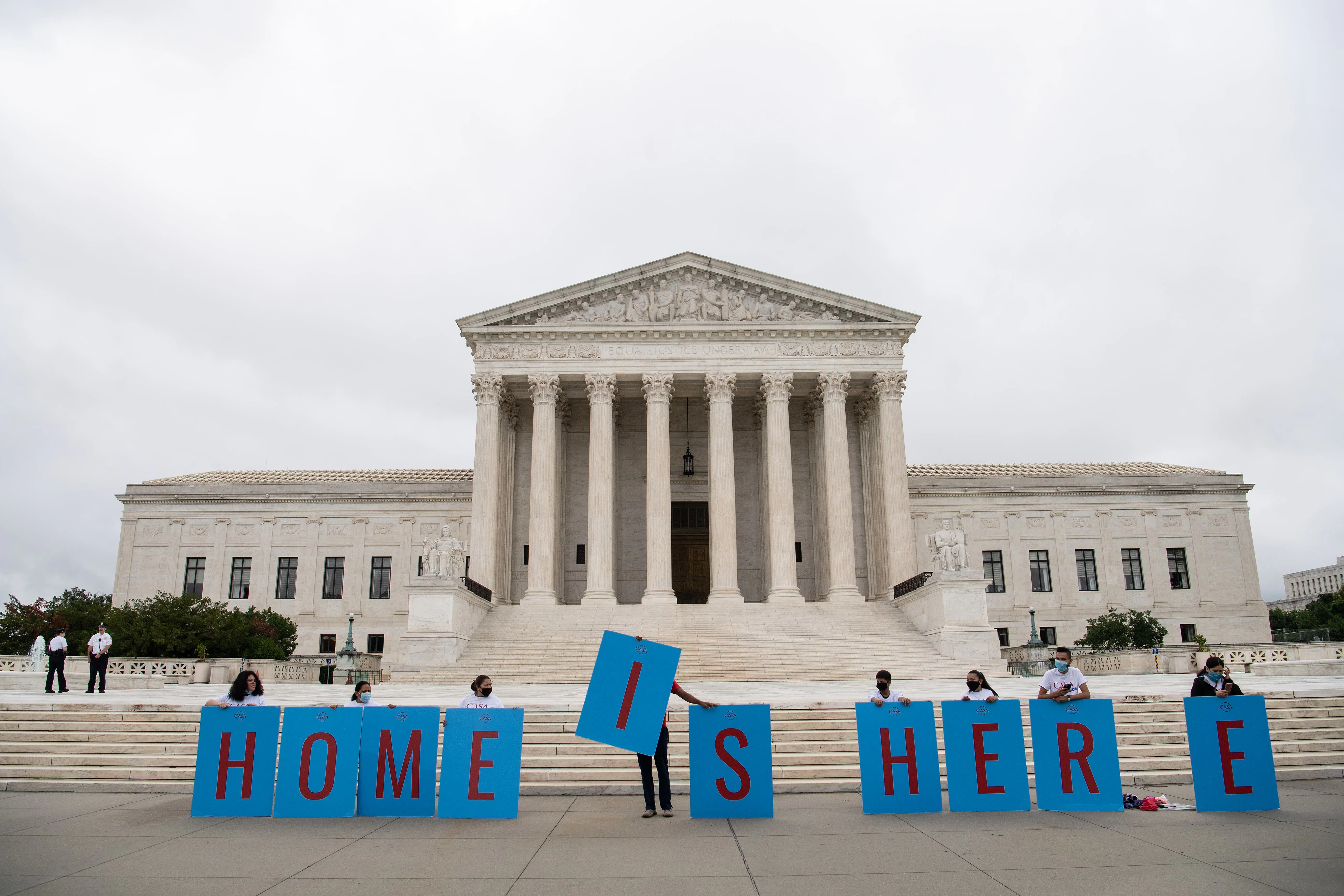 immigration activists outside SCOTUS