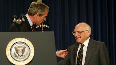 George W. Bush honors Milton Friedman.