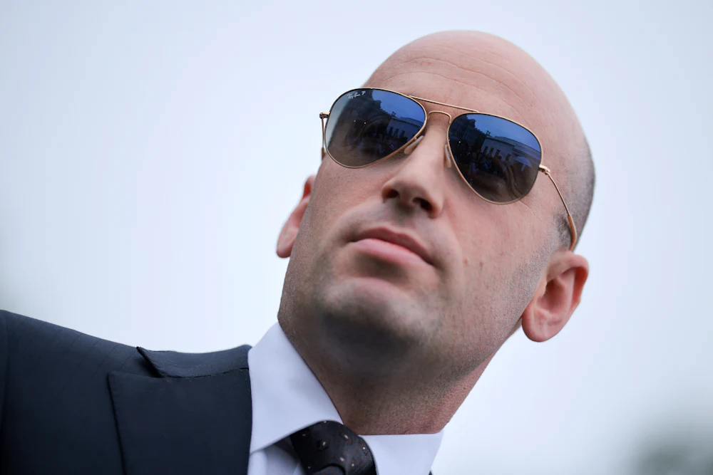 Stephen Miller wearing sunglasses