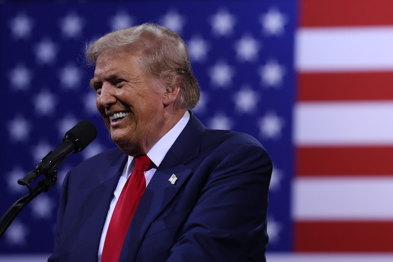 Donald Trump smiles