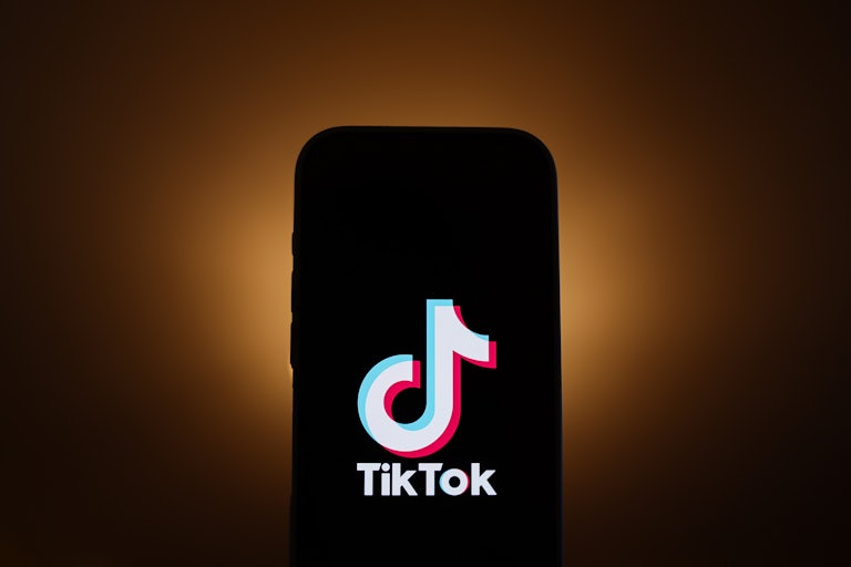 Phone with TiktTok logo