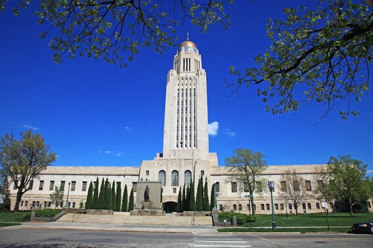 State capitol building in Lincoln, Nebraska