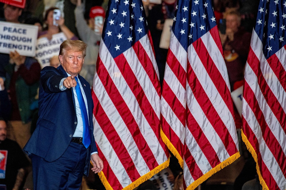 Trump spoke at a rally in Claremont, New Hampshire
