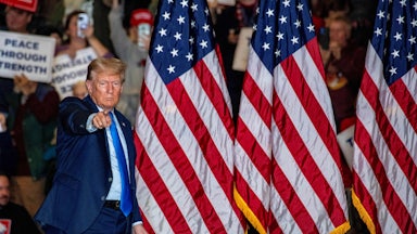 Trump spoke at a rally in Claremont, New Hampshire