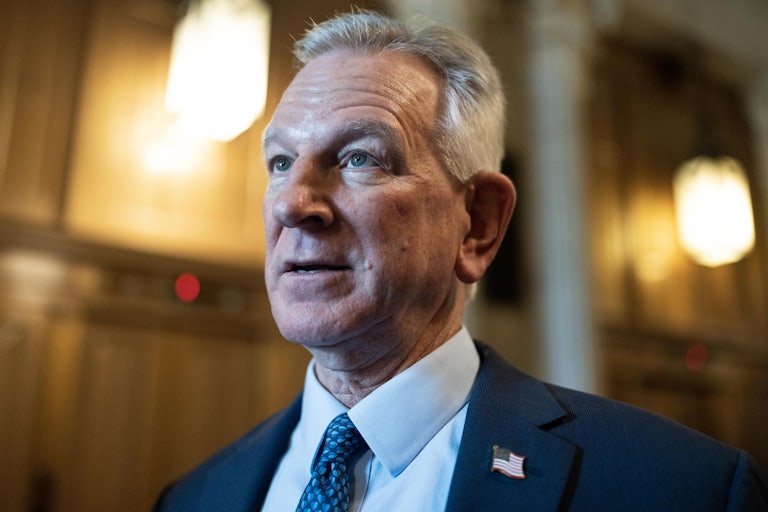 Tommy Tuberville looks up