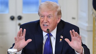 Trump at a White House meeting