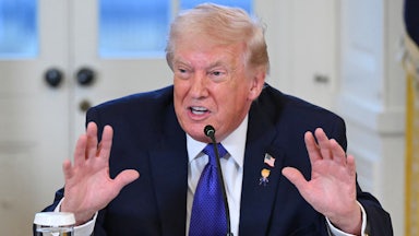 Trump at a White House meeting