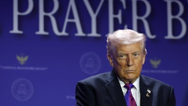 Donald Trump at the National Prayer Breakfast.