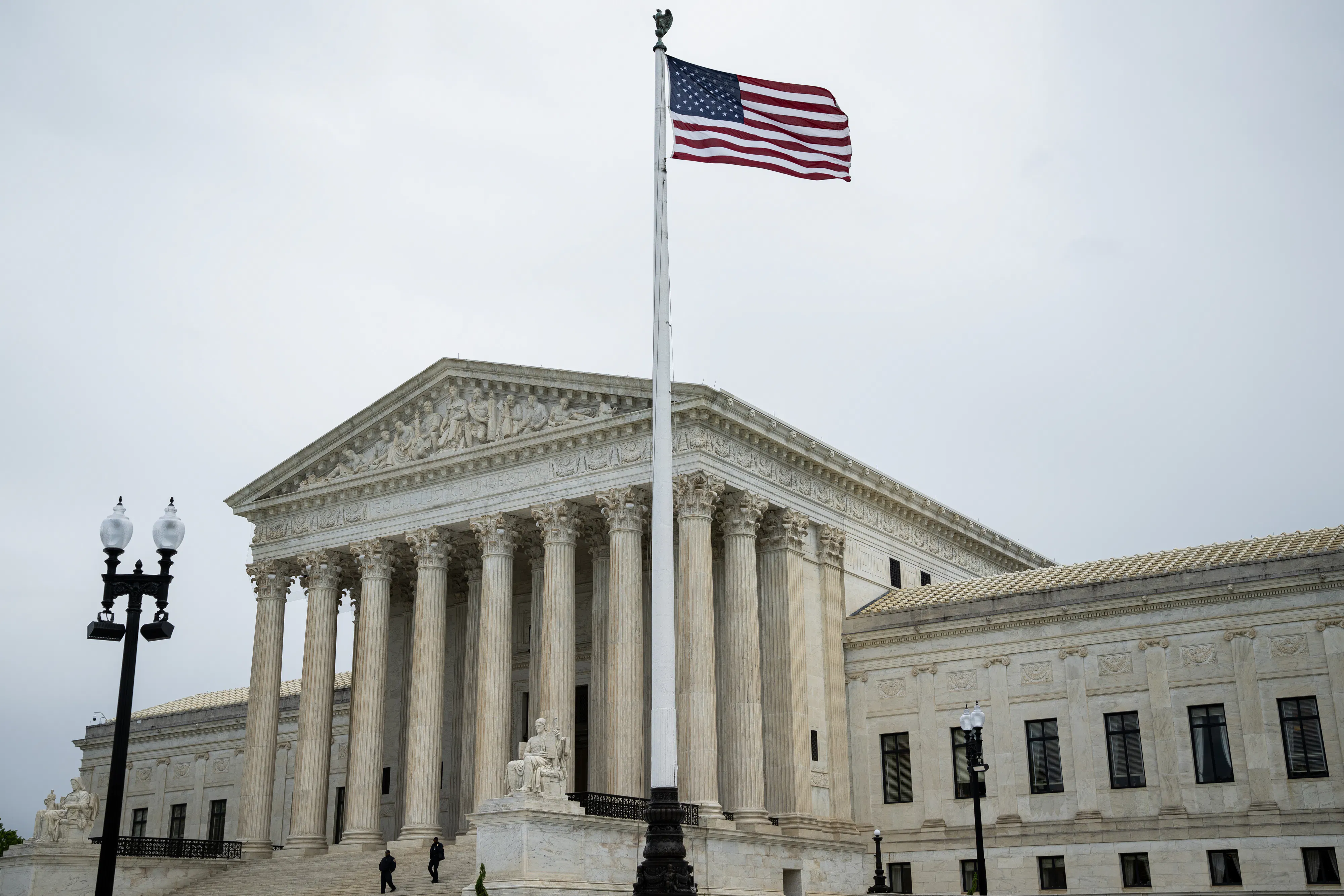 Supreme Court and U.S. flag