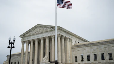 Supreme Court and U.S. flag