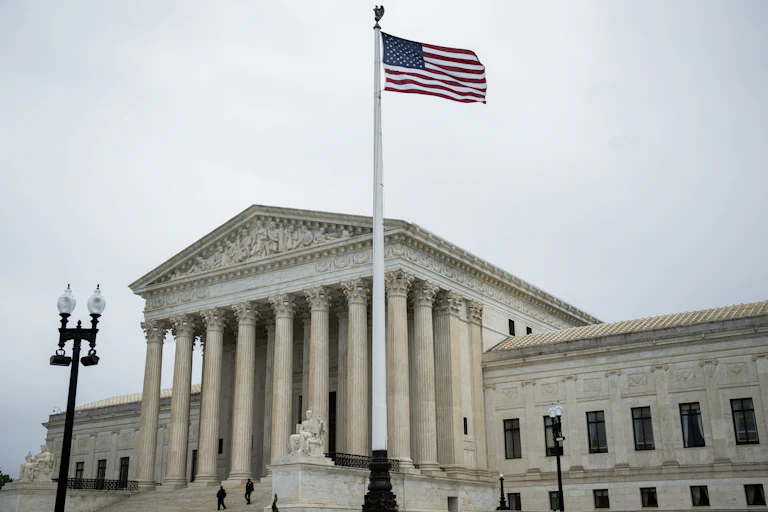 Supreme Court and U.S. flag