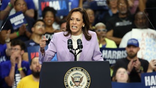 Vice President Kamala Harris at a campaign rally at the University of Las Vegas