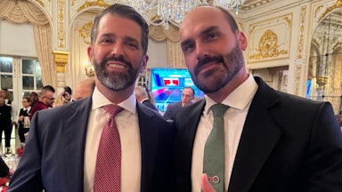 Donald Trump Jr. and Eduardo Bolsonaro at Mar-a-Lago on Election Night in 2024