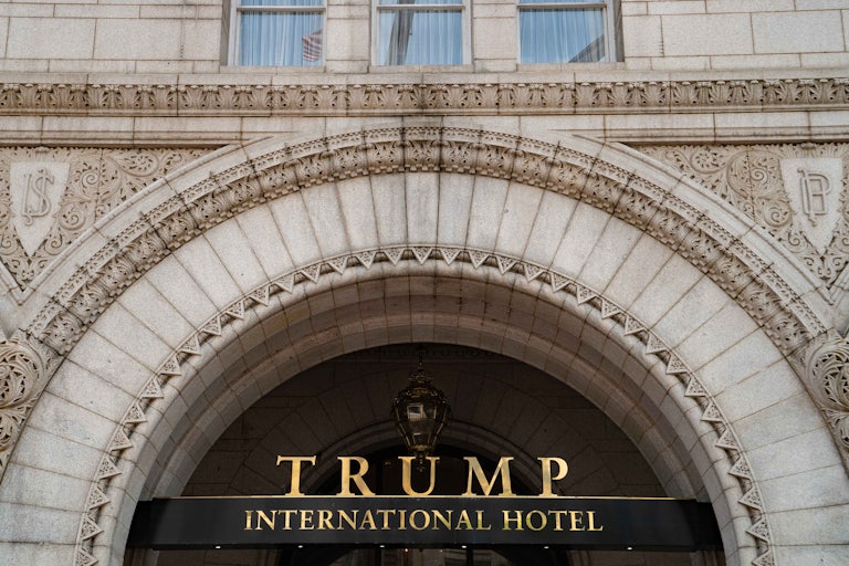 Trump International Hotel sign in Washington, D.C.