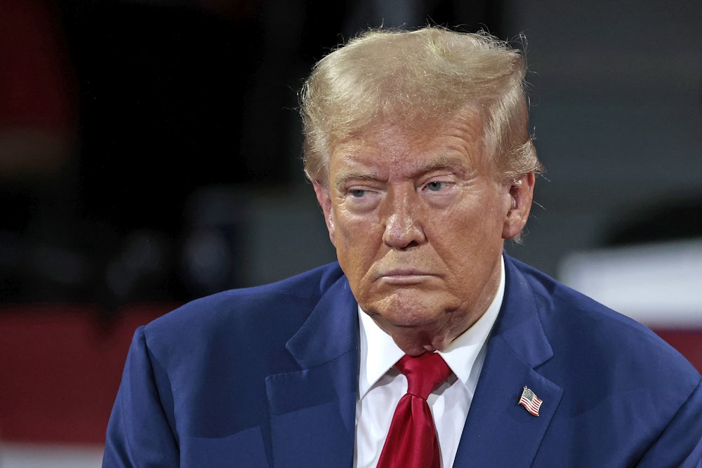 Donald Trump looks downcast