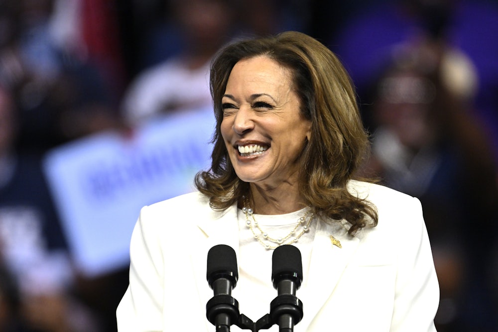 Kamala Harris smiles