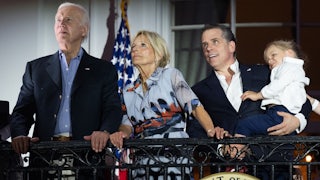 President Biden, First Lady Jill Biden, and Hunter Biden with his son Beau