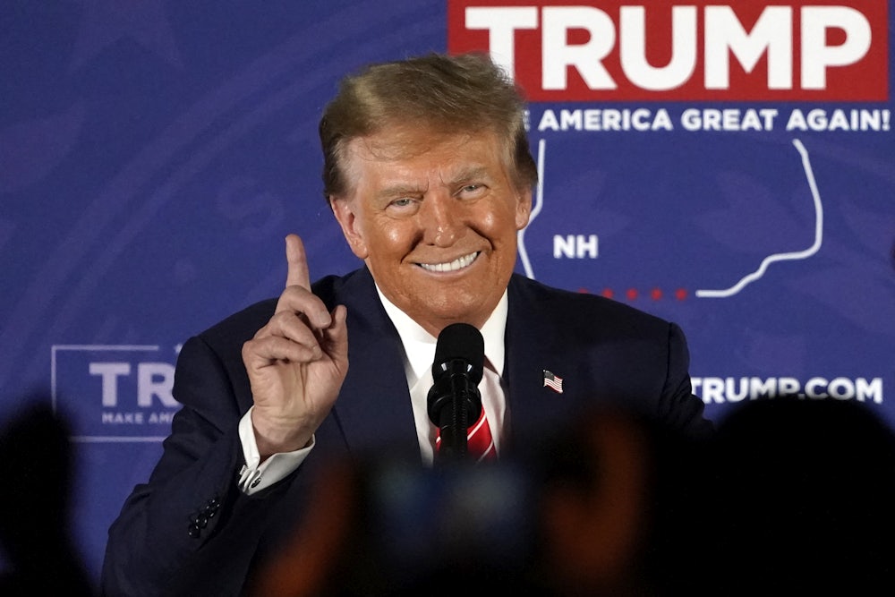 Trump smiling