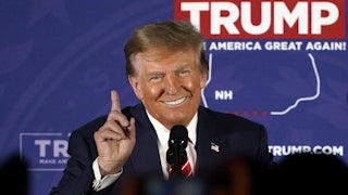 Trump smiling