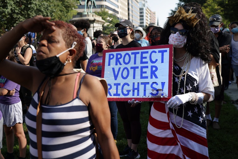 A rally for voting rights in Washington, D.C., in 2021