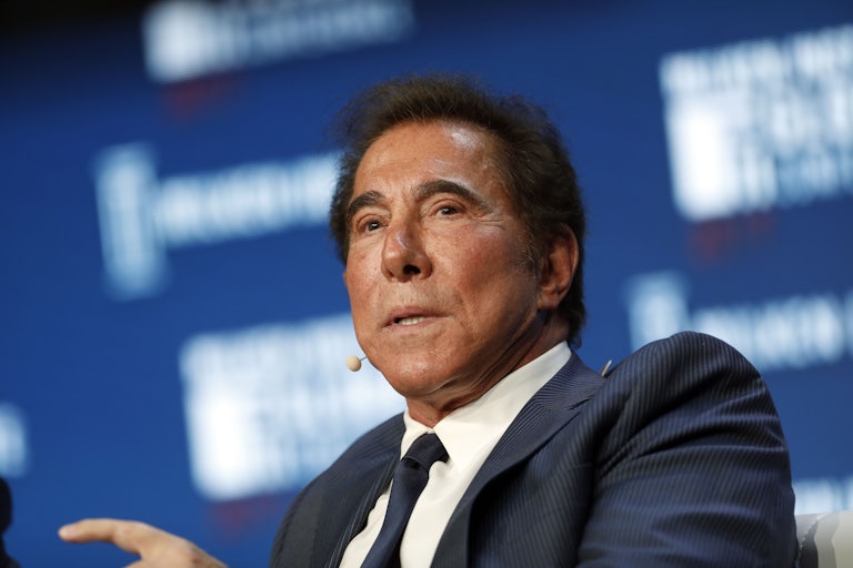 Businessman Steve Wynn speaks on a panel