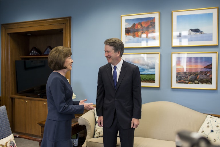 Brett Kavanaugh meets with Senator Susan Collins