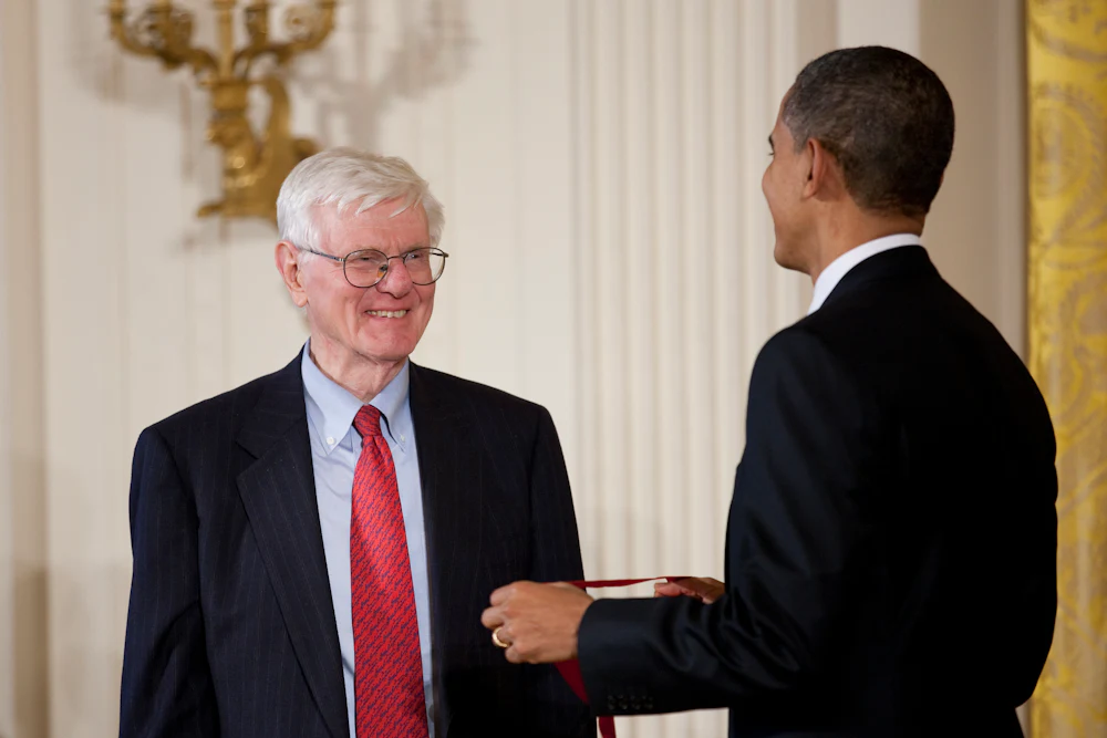 President Barack Obama presented a National Humanities Medal to historian Gordon S. Wood in 2011