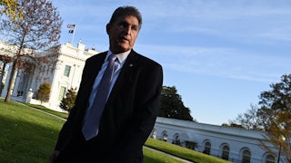 Joe Manchin outside the White House