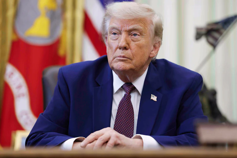 Donald Trump in the Oval Office of the White House
