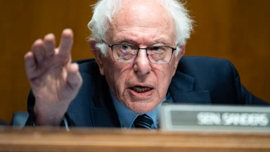 Senator Bernie Sanders speaks in a congressional hearing