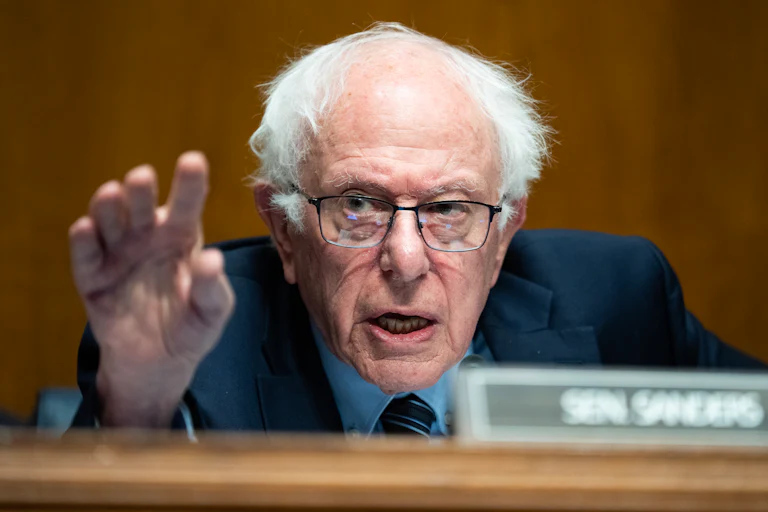 Senator Bernie Sanders speaks in a congressional hearing