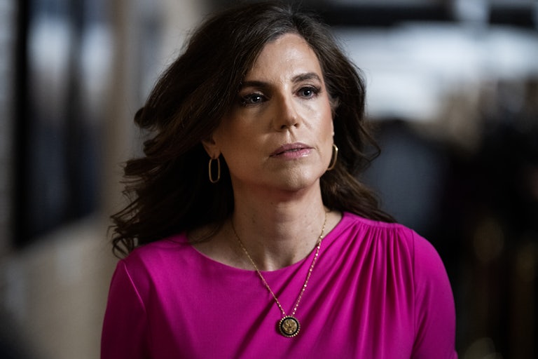 Representative Nancy Mace walks in the Capitol