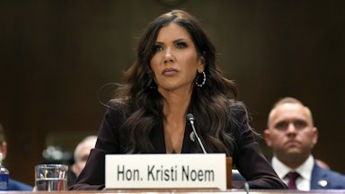 Homeland Security Secretary Kristi Noem testifies in Congress.