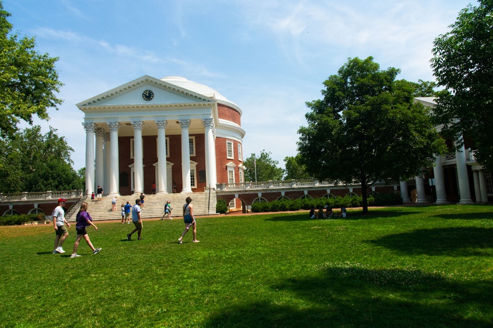 The Rotunda on the Lawn at the University of Virginia in Charlottesville, Virginia