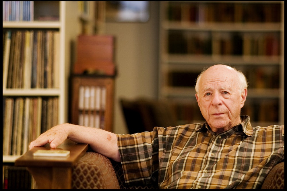 American neoconservative theorist and writer Norman Podhoretz at home in New York City.