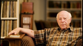 American neoconservative theorist and writer Norman Podhoretz at home in New York City.