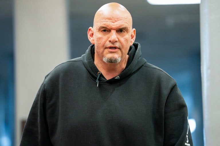 Senator John Fetterman walks in the Capitol