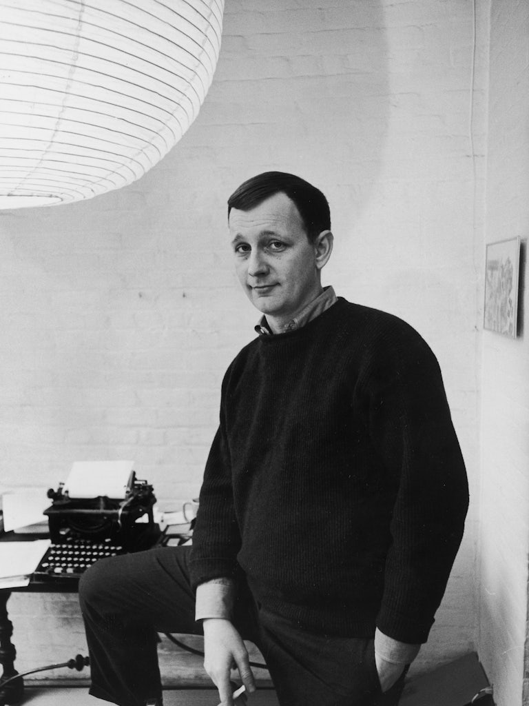 Donald Barthelme at his home in New York, 1964