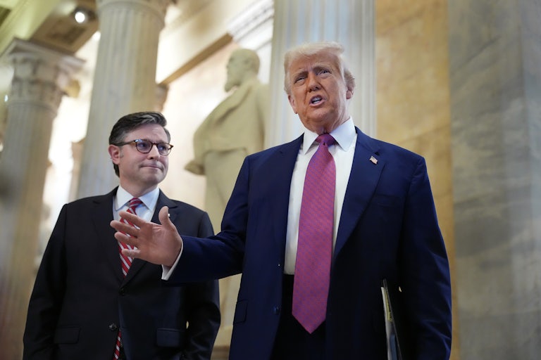 Trump and House Speaker Mike Johnson at the U.S. Capitol