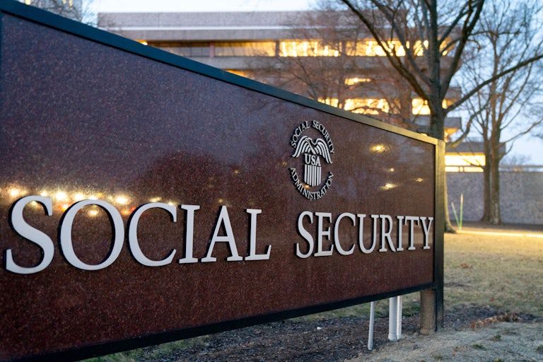 The sign outside the Social Security headquarters