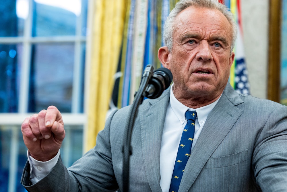 Robert F. Kennedy Jr. speaks in the Oval Office of the White House on October 10.