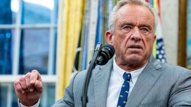 Robert F. Kennedy Jr. speaks in the Oval Office of the White House on October 10.
